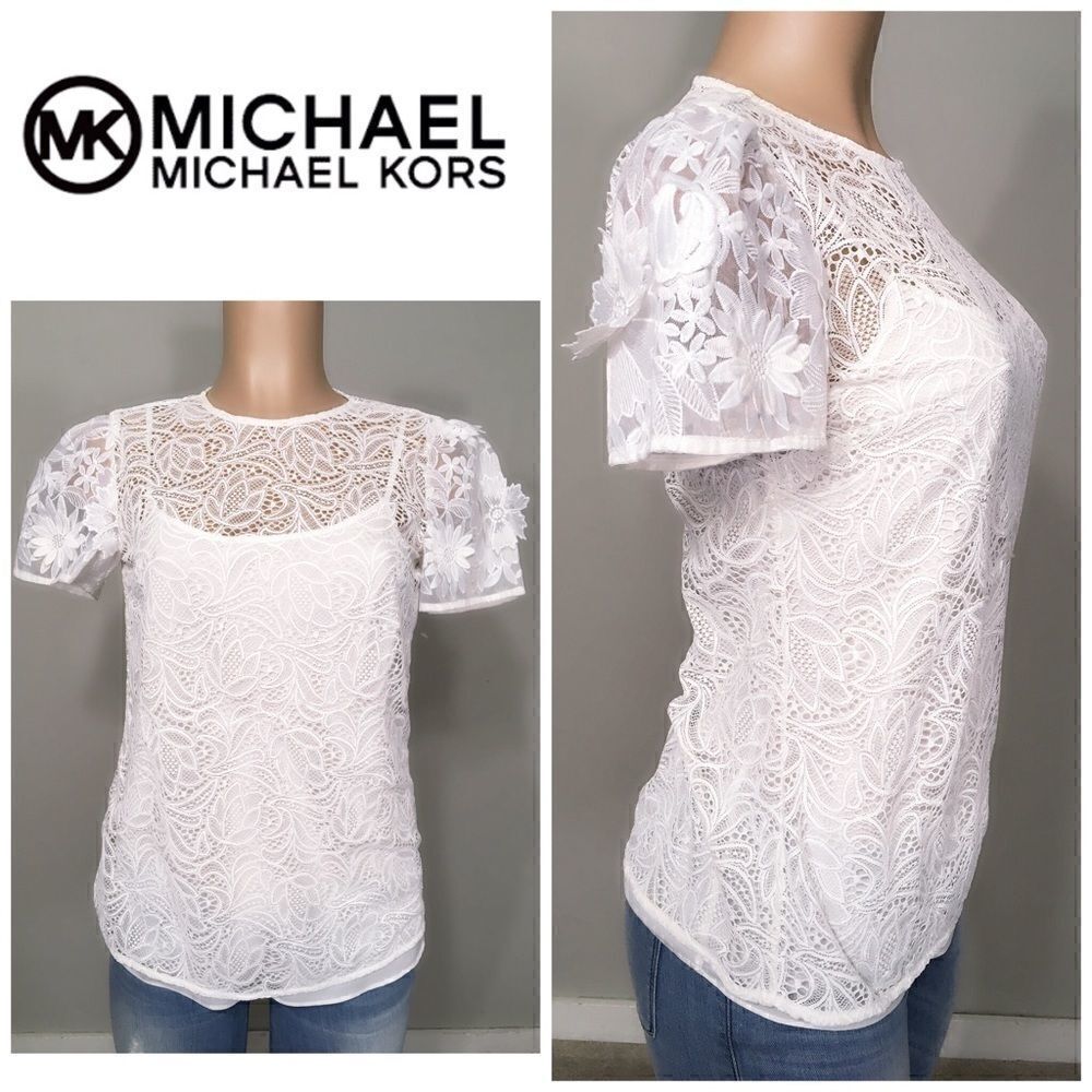 White lace top. NWT 